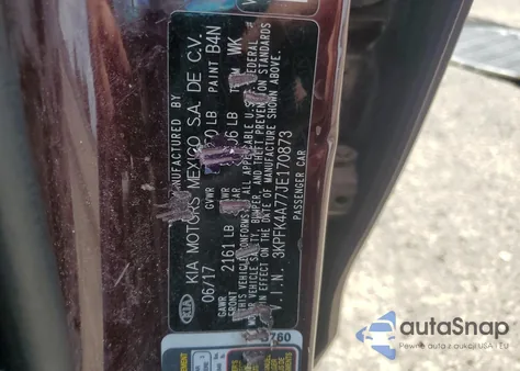 2018 Kia Forte Lx z USA, uszkodzony, nr VIN 3KPFK4A77JE170873